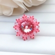 Kép 1/2 - Japán delica gyöngy gyűrű rivoli kristállyal 57-59