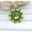 Kép 1/3 - Japán delica gyöngy gyűrű rivoli kristállyal 59-60