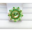 Kép 3/3 - Japán delica gyöngy gyűrű rivoli kristállyal 59-60