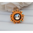 Kép 1/3 - Japán delica gyöngy gyűrű rivoli kristállyal 57-59