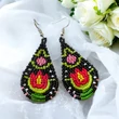 Kép 1/3 - Tulipán mintájú japán delica fülbevaló 