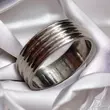 Kép 1/2 - Nemesacél karika stílus gyűrű ezüst 63