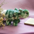 Kép 2/2 - Jade zöld pettyes elefánt