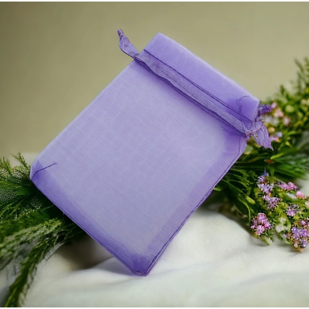 Organza szütyő közepes lila