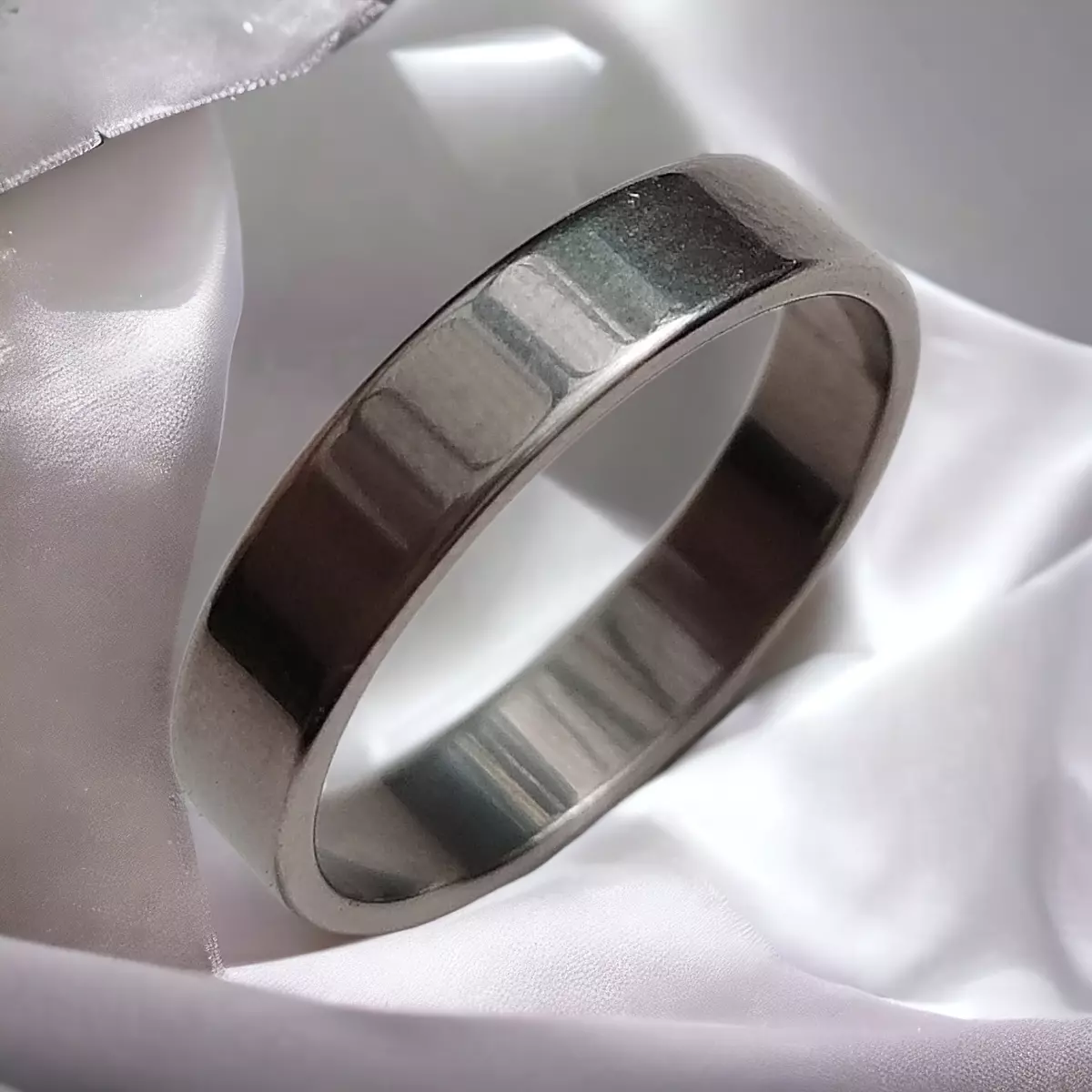 Nemesacél karika stílus gyűrű ezüst 54