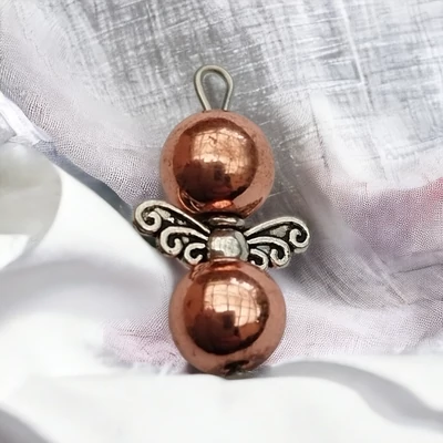 Angelit angyalka/ajándékkísérő hematit rose