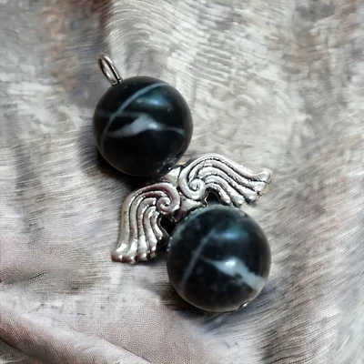 Angelit angyalka/ajándékkísérő zebra márvány jaspis