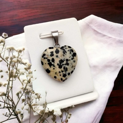 Dalmata jaspis  szív medál 06013317